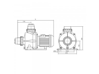 Насос Hayward HCP09151E KNG150 M.B (220В, 22.4 м3/ч, 1.5HP)