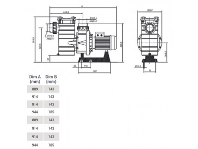 Насос Hayward HCP40653E1 KAN610 T2.B (380В, 84.2 м3/ч, 6.5HP)