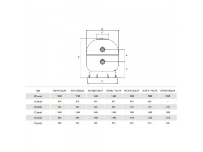 Фильтр Hayward HCFA871602LVA ARTIC AK40-2200.B (152 м3/ч, D2200)
