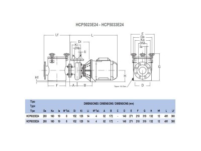 Насос Hayward HCP5023E24 (380В, 21 м3/ч, 2HP)