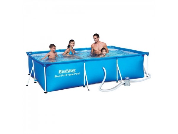 Детский каркасный бассейн Bestway 56411 (300x201x66) с картриджным фильтром (Арт: 2-6922)