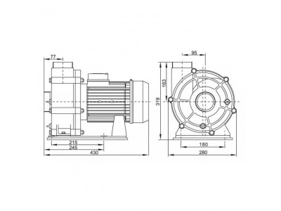Насос Emaux AFS40 (380В, 75 м3/ч, 4HP)