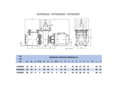 Насос Hayward HCP50553E24 (380В, 58 м3/ч, 5,5HP)