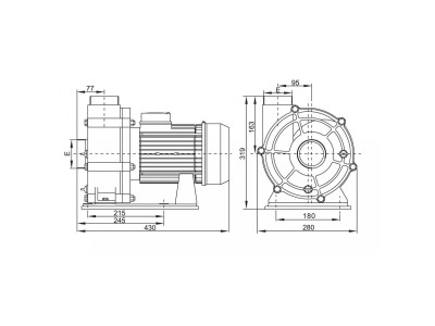 Насос Emaux AFS55 (380В, 90 м3/ч, 5.5HP)