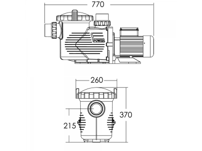 Насос Emaux EPH200 (220В, 27.5 м3/ч, 2HP)