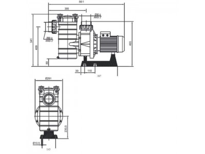 Насос Hayward HCP38453E1 KAP450 T1.B (380В, 66 м3/ч, 4.5HP)