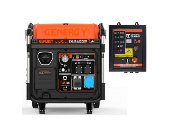 Генератор инверторный бензиновый GENERGY CRETA SILENT ATS 7,5 кВт