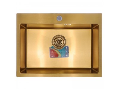 Набор MIXXUS SET-6045-200x1.0-PVD-Gold (мойка+смеситель+диспенсер) (MX0589)