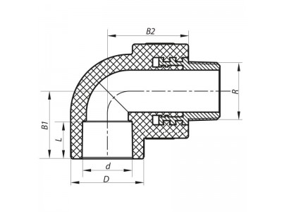 Угол НР 32x3/4M PPR KOER K0121.PRO (KP0144)