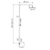 Душевая колонна со смесителем (нерж.сталь) MIXXUS FIT-009-J (SS2825)