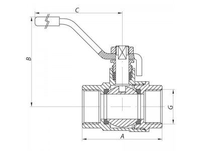 Кран шаровый KOER 1/2" ГГР (KR.214) (KR0033)