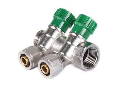 Коллектор вентильный с фитингом KOER KR.1123-2 3/4”x2 WAYS (KR2829)