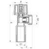 Кран для подключения сантехприборов KOER 1/2x3/4 (KR.511) (KR0102)