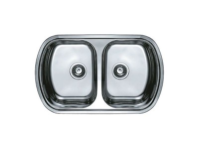 Мойка кухонная HAIBA 80x49 DOUBLE (decor) (HB0572)