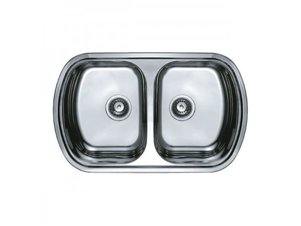 Мойка кухонная HAIBA 80x49 DOUBLE (decor) (HB0572)