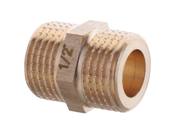 Ниппель KOER KF.N06A - 1/2'' (под прокладку) без никеля (KR3024)