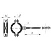 Хомут трубный оцинкованный KOER KCB.20 1-1/2" (47-51) черный (KR2799)