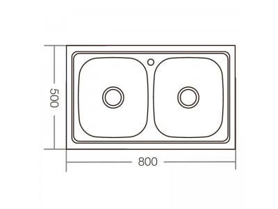 Мойка кухонная ZERIX Z8050D-08-180E (satin) (ZM0569)