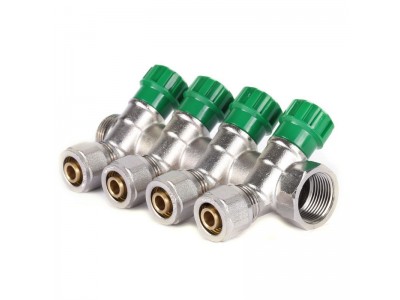 Коллектор вентильный с фитингом KOER KR.1123-4 3/4”x4 WAYS (KR2831)