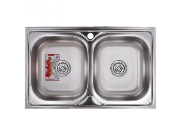 Мойка кухонная ZERIX Z8050D-08-180E (satin) (ZM0569)