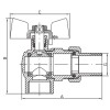 Кран с американкой 1/2" "антипротечка" (KOER KR.228.W-Gi) угловой белый (KR0195)