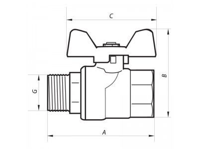 Кран шаровый 1" ГШБ (NF.721) NOLF (NF2950)