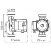 Насос циркуляционный центробеж. KOER KP.GRS-32/8-180 (с гайками, кабелем и вилкой) (KP0252)