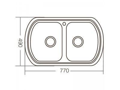 Мойка кухонная ZERIX Z7749-08-180D (decor) (ZM0566)