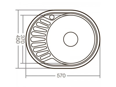 Мойка кухонная ZERIX Z5745-08-180E (satin) (ZX1592)