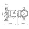 Насос циркуляционный центробеж. KOER KP.GRS-25/8-2-180 (с гайками, кабелем и вилкой) (KP0253)
