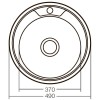 Мойка кухонная ZERIX Z490-08-180E (satin) (ZX1584)