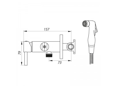 Смеситель для гигиенического душа ZERIX LR5398-2 (LL1461)