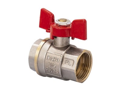 Кран шаровый FERRO PL 3/4" ГГБ art. 602 (латунный шар) (FE0557)