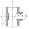 Трійник редукційний 63x32x63 PPR KOER K0053.PRO (KP0062)