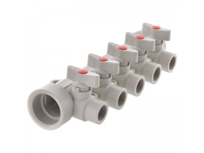 Коллектор 5-way с шаровыми кранами (40x20) PPR KOER K0172.PRO (KP0222)