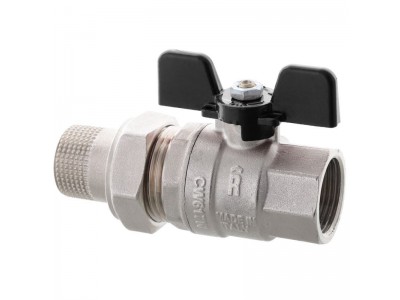 Кран с американкой Roho R105-100B - 1" прямой (RO0112)