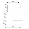 Муфта редукційна 1"x1-1/2" KOER KF.C1016 (KF0022)