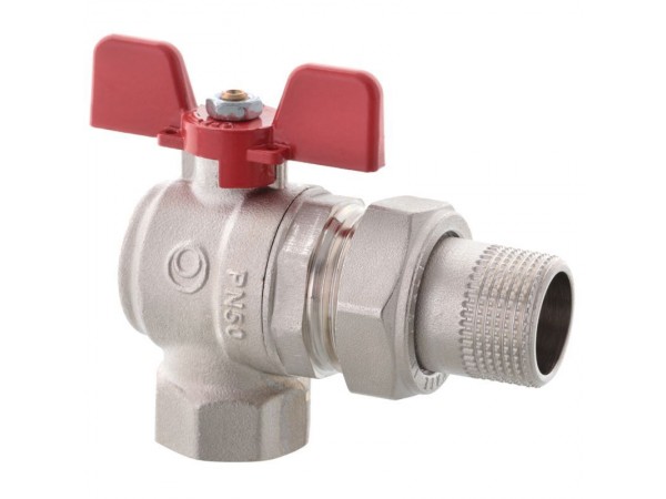 Кран с американкой Roho R106-100 - 1" угловой (RO0091)