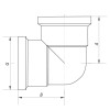 Кут 1'' ВВ (хром) KOER KF.L10F.CHR (KF0126)