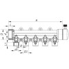 Коллектор 5-way с шаровыми кранами (40x20) PPR KOER K0172.PRO (KP0222)