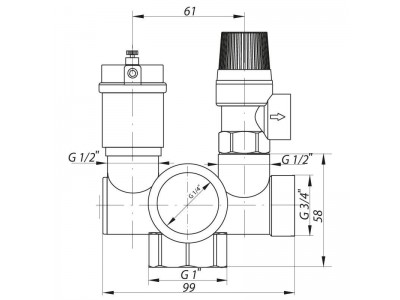 Группа безопасности 1" KOER KR.104 (KR2842)