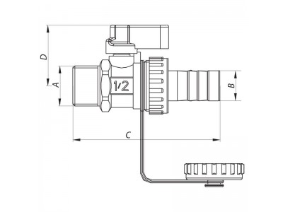 Комплект кранов дренажных 1/2'' KOER KR.1037 (KR2672)