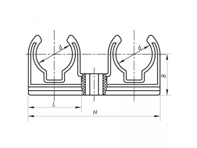Двойное крепление для PPR трубы 25 KOER K0081.PRO (KP0097)