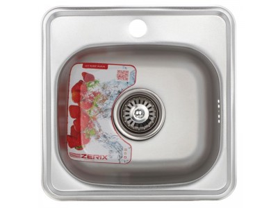 Мойка кухонная ZERIX Z3838-06-160D (decor) (ZM0556)