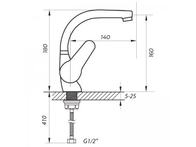Смеситель для умывальника ZERIX SOP1 146 (ZX2651)