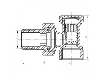 Вентиль 1/2x1/2 KOER KR.902 (KR0003)