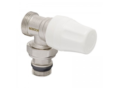 Комплект для подключения радиатора KOER SET-14 - 1/2"x3/4" (угловой) с термоголовкой НН (KR3178)