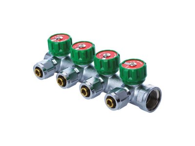 Коллектор вентильный с фитингом KOER KR.1121-4 3/4”x4 WAYS (KR2652)
