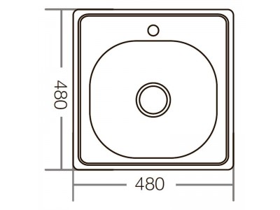 Мойка кухонная ZERIX Z4848-06-160D (decor) (ZM0558)