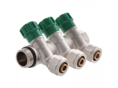 Коллектор вентильный с фитингом KOER KR.1123-3 3/4”x3 WAYS (KR2830)